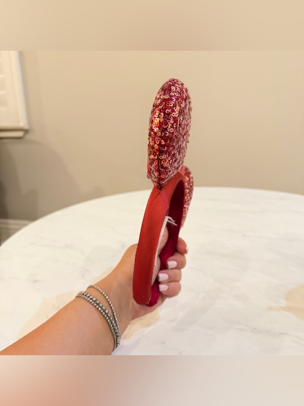 NEW Disney Minnie Mouse Red and Pink Sparkle Ears - Picture 6 of 8